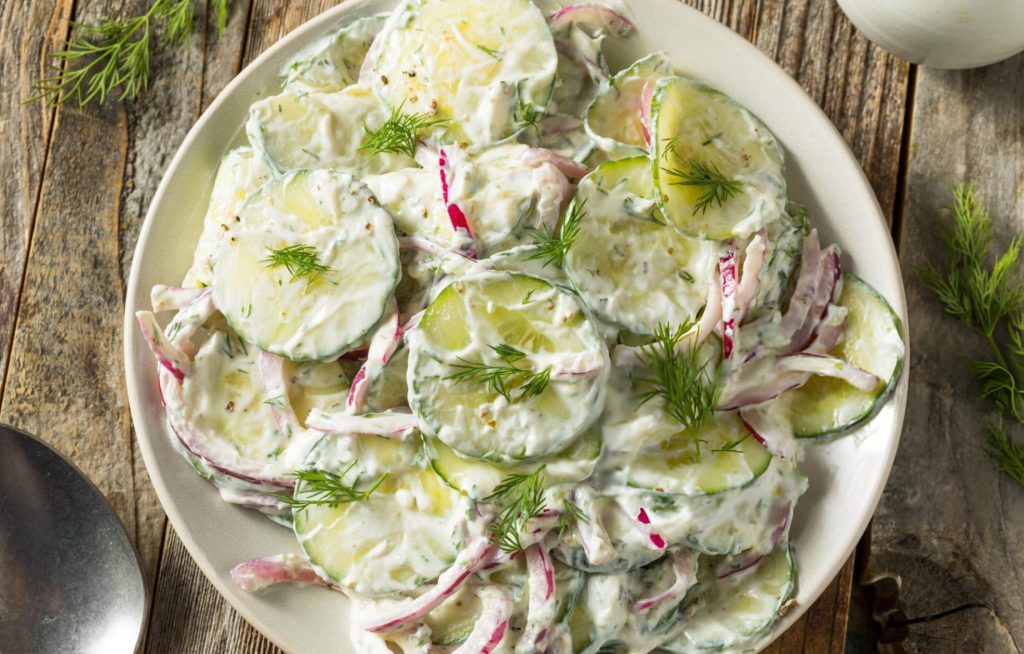 Creamy Cucumber Salad Recipe