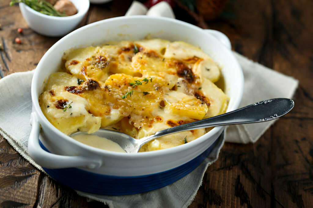 Potato Gratin with Cream and Cheese Recipe