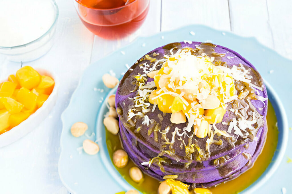 Vegan Ube Pancakes Recipe