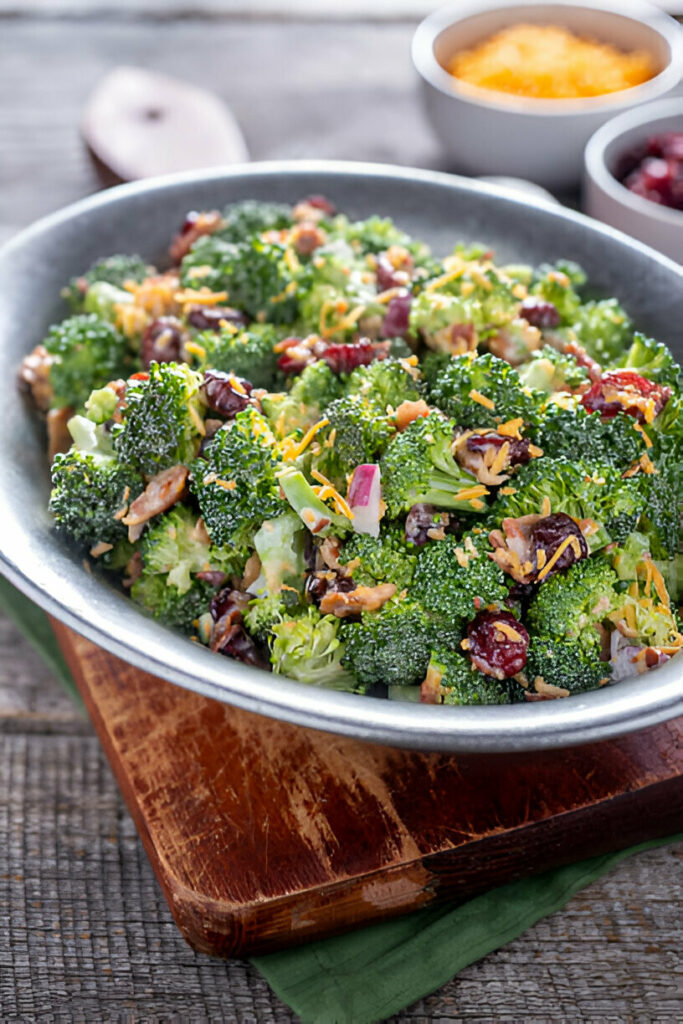 Broccoli with Dried Cranberries Salad Recipe