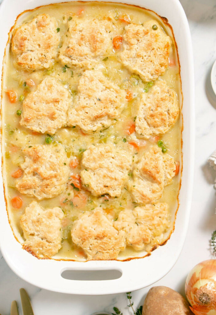 Chicken Pot Pie with Biscuits Recipe