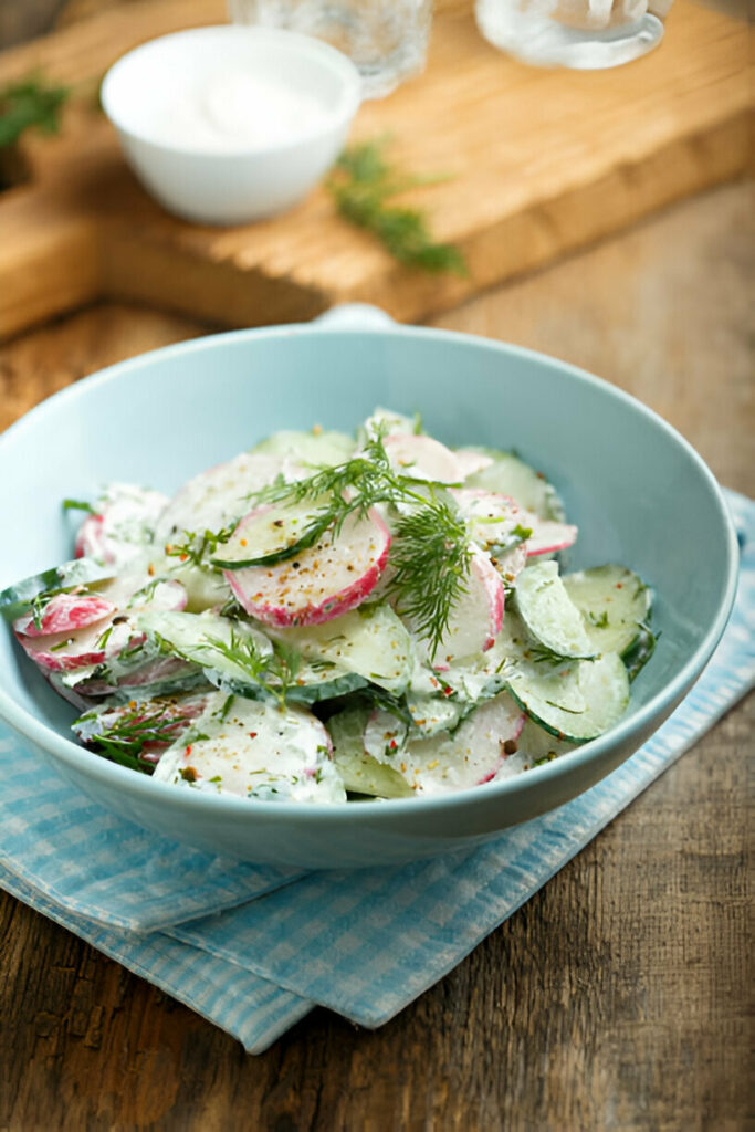 Cucumber Radish Dill Salad Recipe