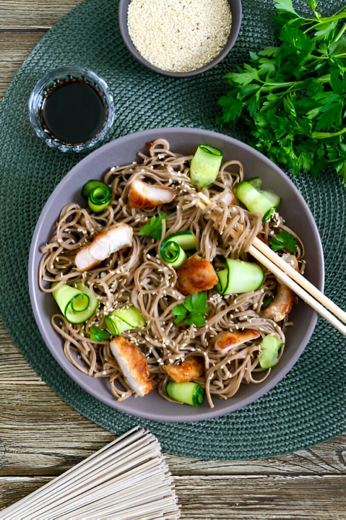 Garlic Sesame Noodle Bowls Recipe