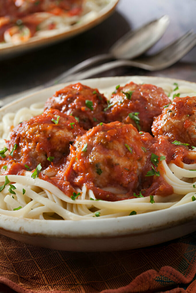 Linguine with Turkey Meatballs Recipe
