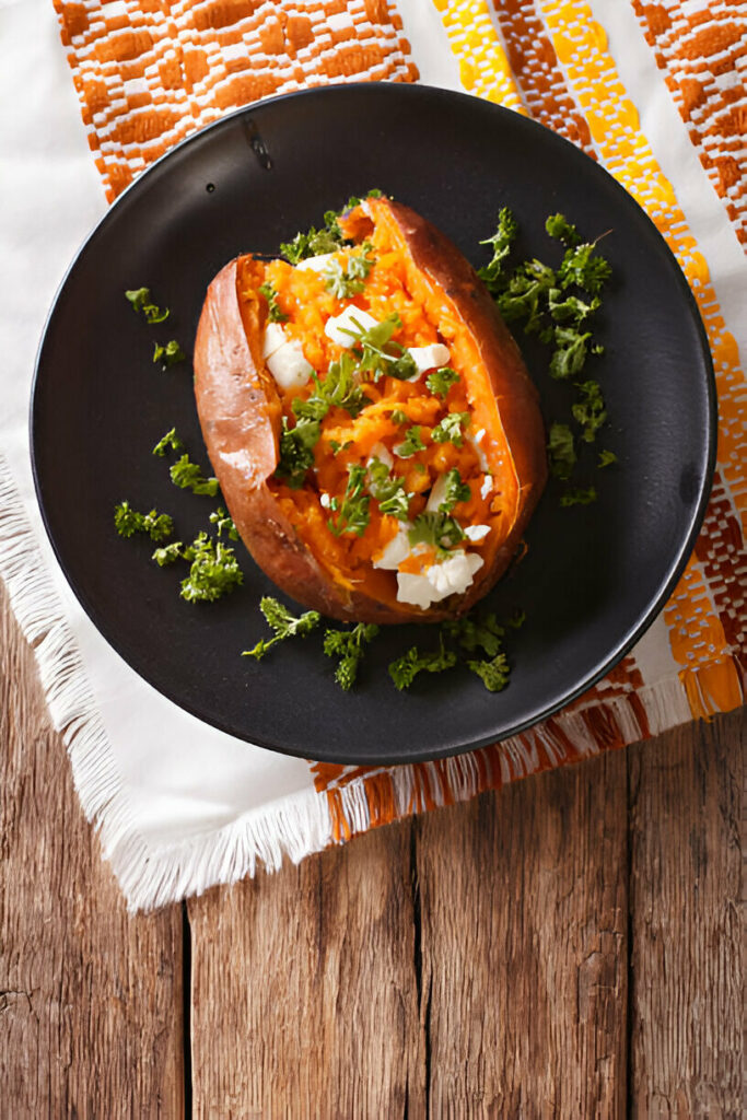 Stuffed Feta Sweet Potatoes Recipe