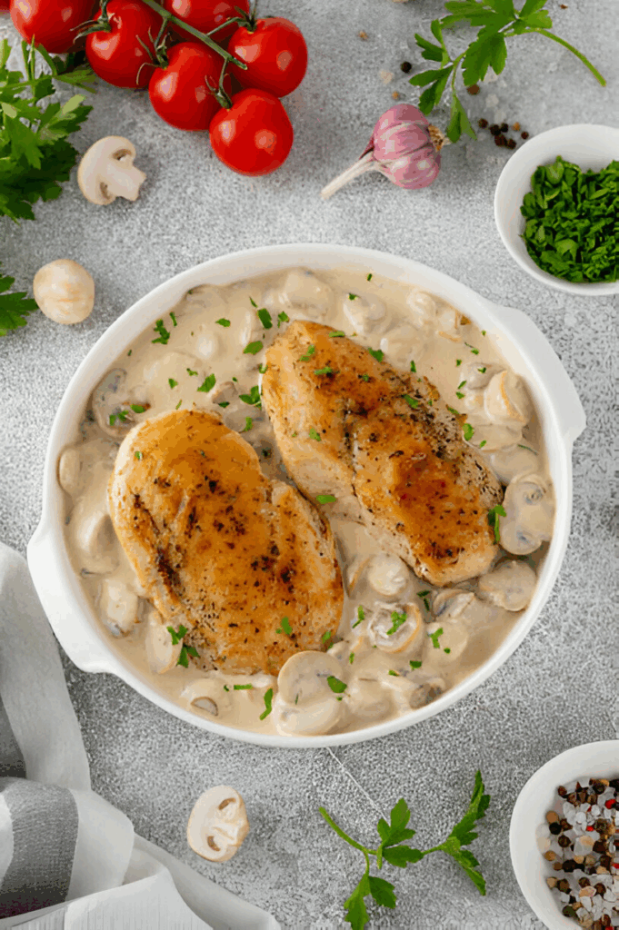Chicken Breast in Creamy Mushroom Recipe