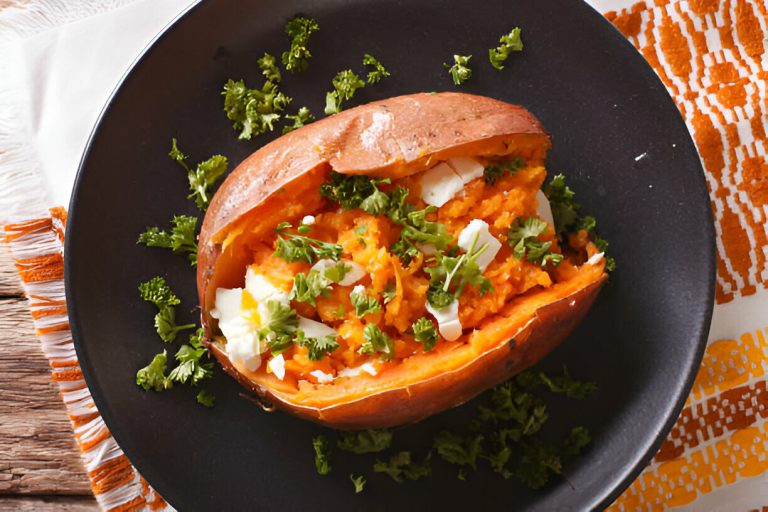 Stuffed Feta Sweet Potatoes Recipe