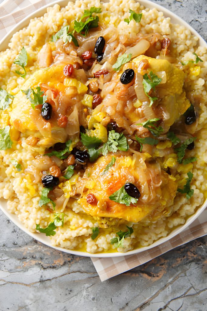 Chicken Couscous Tfaya Recipe