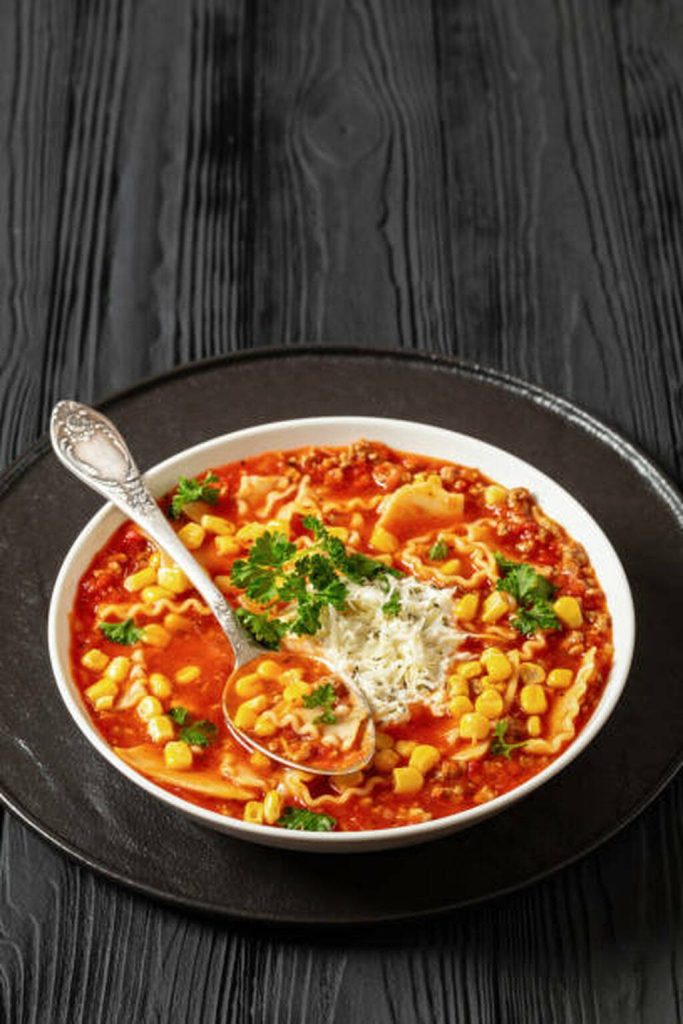 Lasagna Soup with Corn Recipe