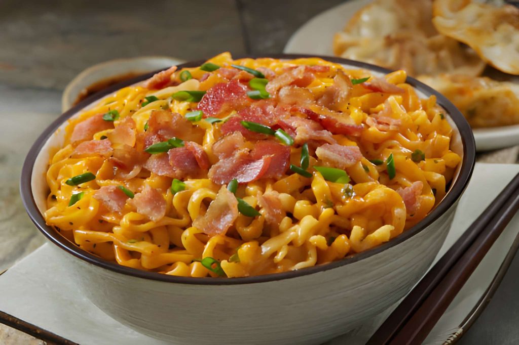 Spicy Carbonara Ramen Noodles Recipe